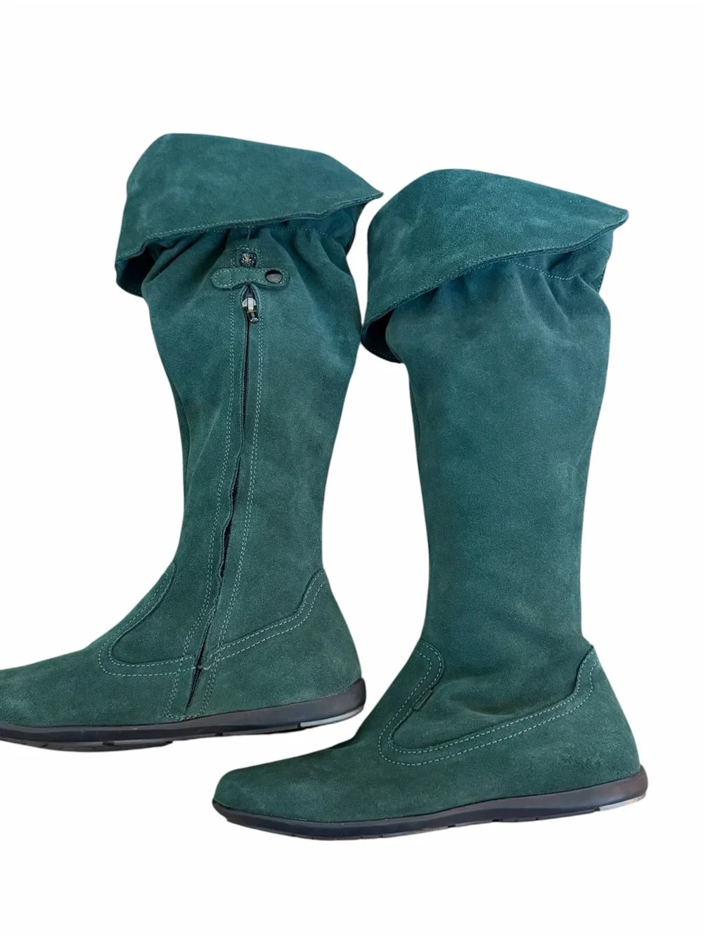 Primigi Emerald Green Suede Slouchy Over-the-Knee Boho Festive Girls Boots EU 35